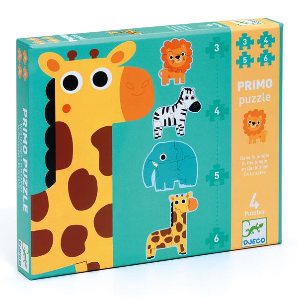 Primo Puzzle – Dans la Jungle (3,4,5,6 pièces)