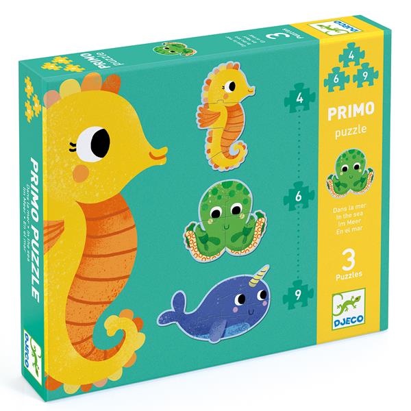 Primo Puzzle – Dans la Mer (4,6,9 pièces)