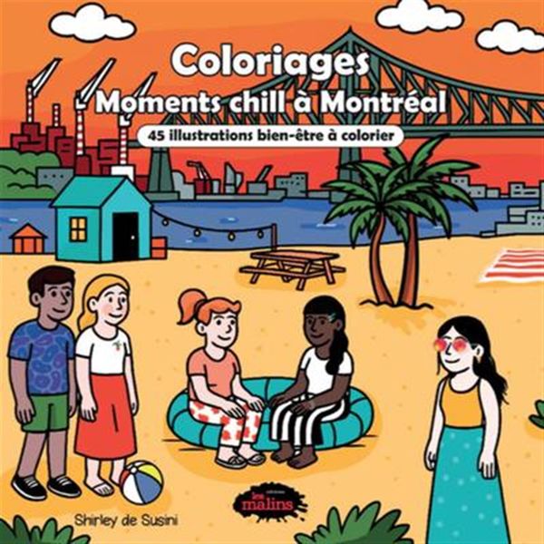 Moments Chill à Montréal – 45 Illustrations Bien-être à Colorier