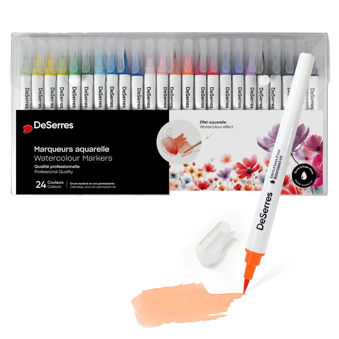 Ensemble 24 Marqueurs Aquarelle