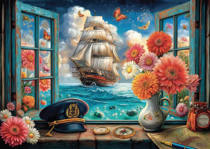 Window Sea View (1000 pièces) – Delfy