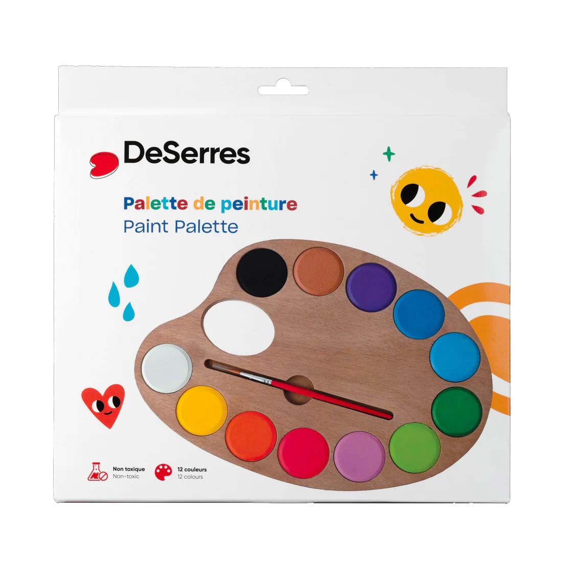 Palette de Peinture Enfants – 12 Couleurs
