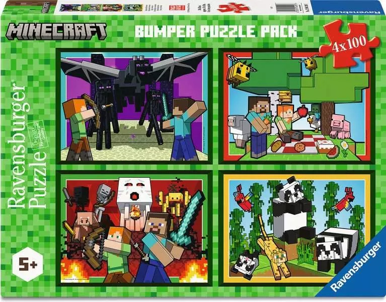 Minecraft – Realms & Adventures (4 x 100 pièces) – Ravensburger