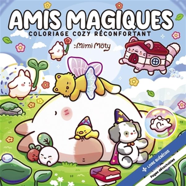 Amis magiques – Coloriage cozy réconfortant