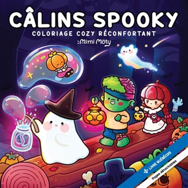 Câlins spooky – Coloriage cozy réconfortant
