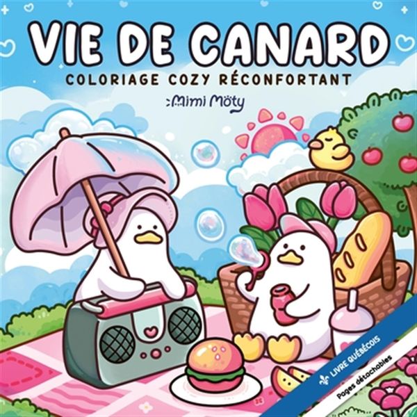 Vie de canard – Coloriage cozy réconfortant