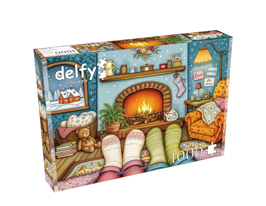 Cozy feet, winter night (1000 pièces) – Delfy