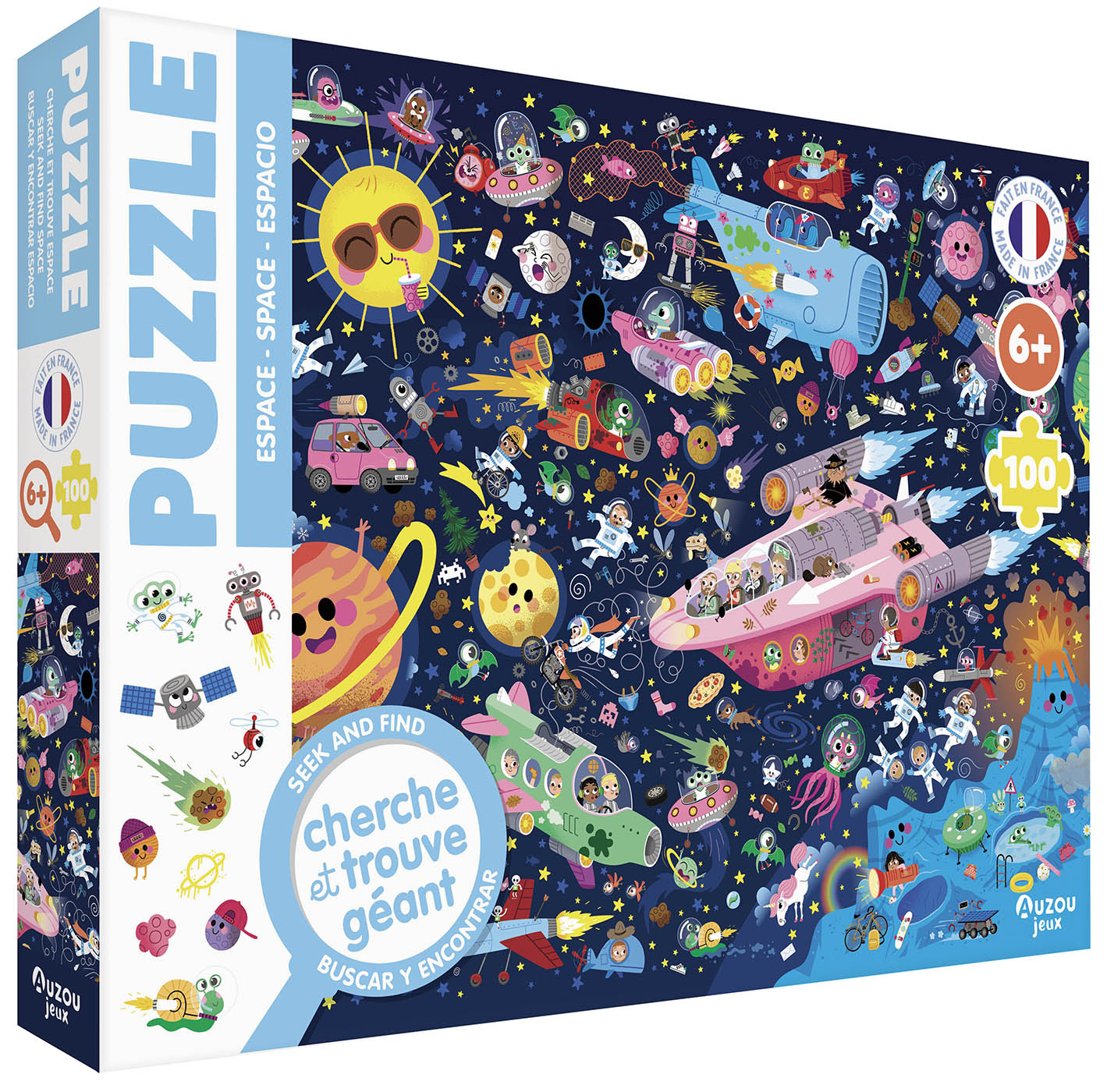Cherche et trouve – Dans l’espace (100 pièces) – Auzou