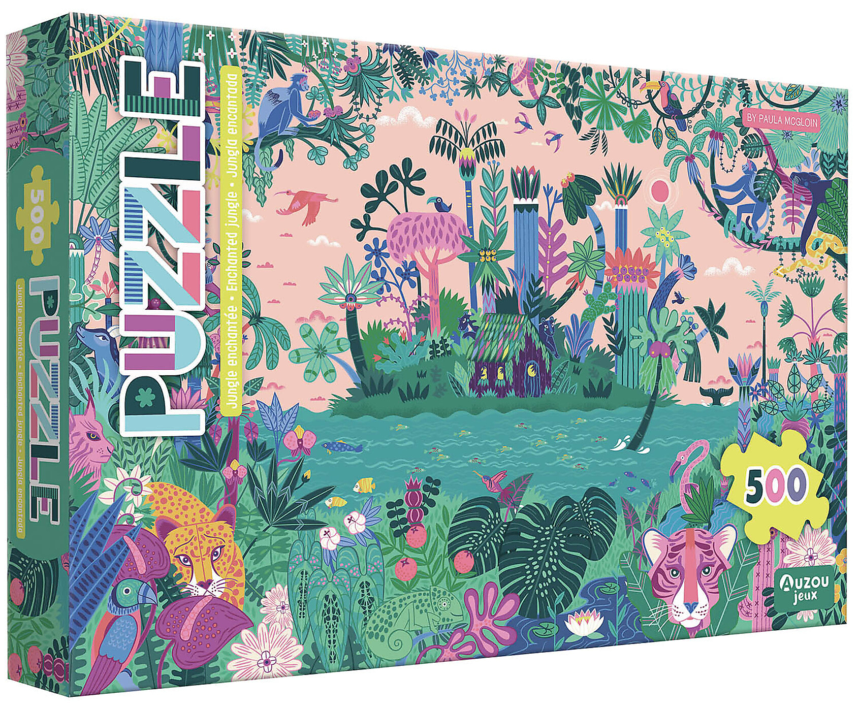 Paula McGloin – Jungle enchantée (500 pièces) – Auzou