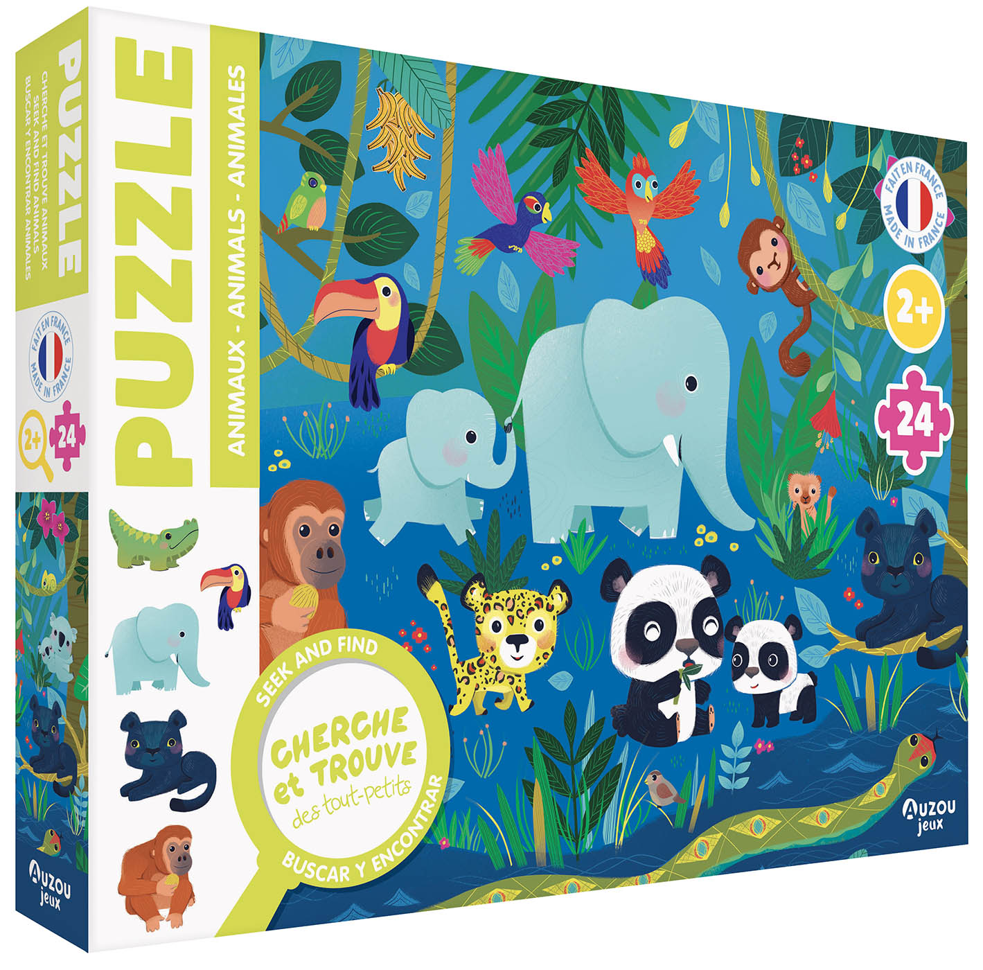Cherche et trouve des tout-petits – Les animaux (24 pièces) – Auzou