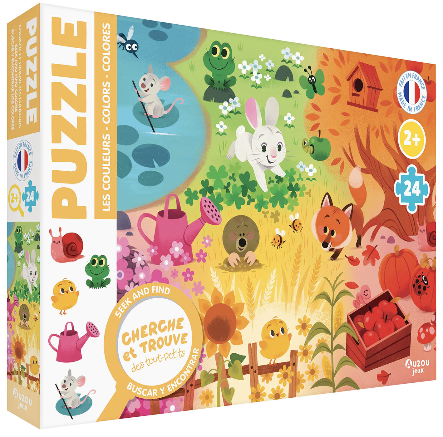 Cherche et trouve des tout-petits – Les couleurs (24 pièces) – Auzou