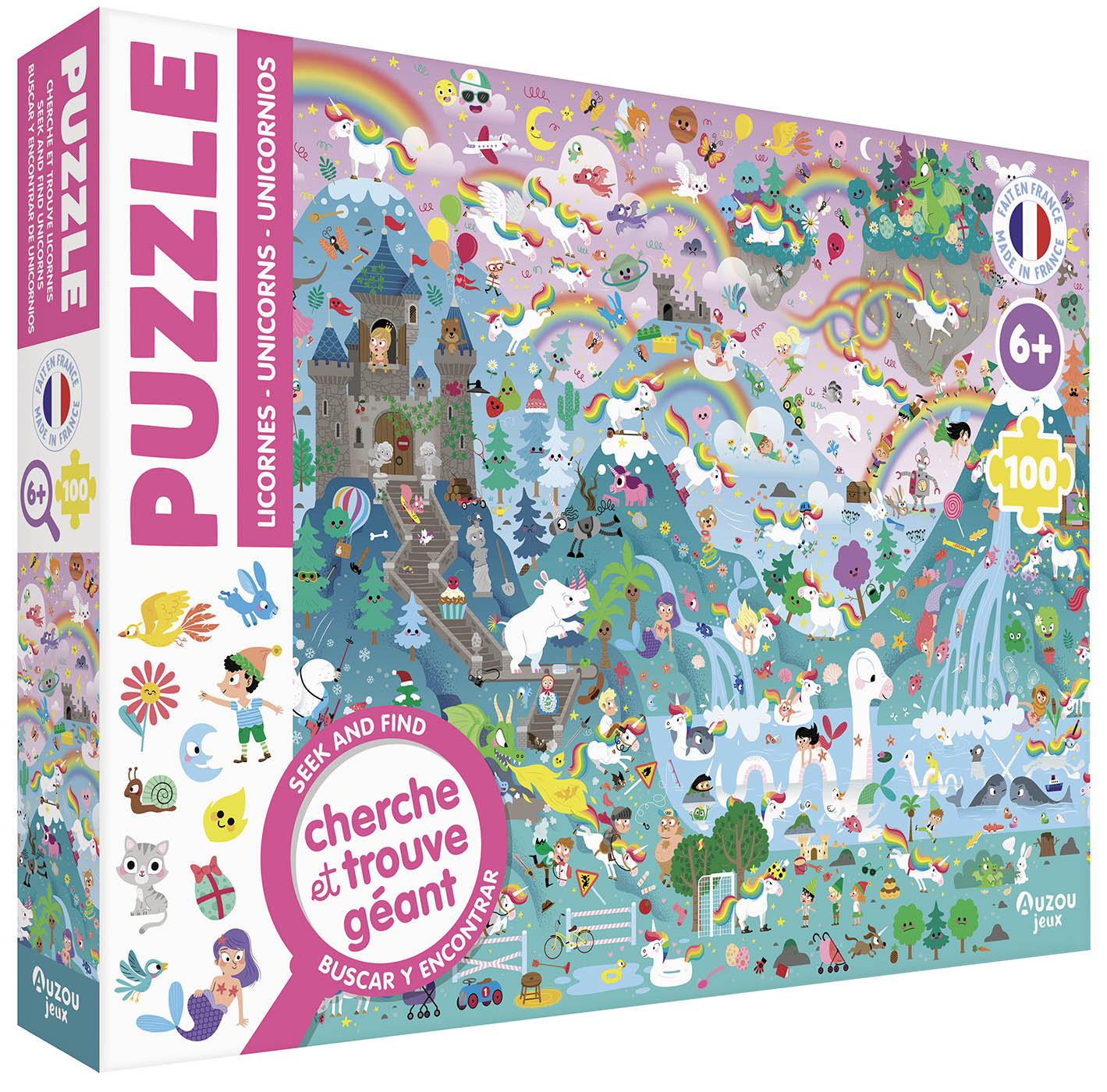 Cherche et trouve – Licornes (100 pièces) – Auzou