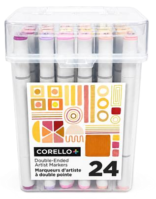 Marqueurs Alcool Corello : 24 Couleurs de peau