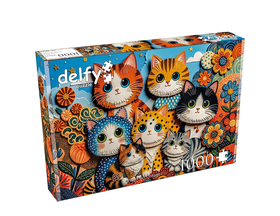 Paper art collage (1000 pièces) – Delfy